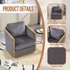 Deep-Seated Comfort: Corduroy Swivel Barrel Chair - 2 of 4