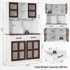 Buenhomino 71" Kitchen Pantry Cabinet with Power Outlet, Large Kitchen Storage Cabinet with Door & Shelves & 2 Drawers, Tall Farmhouse Hutch - 3 of 4