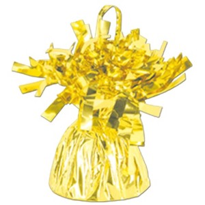 Beistle 6 oz. Metallic Wrapped Balloon Weights; Yellow 12/Pack 50804-Y - 1 of 1