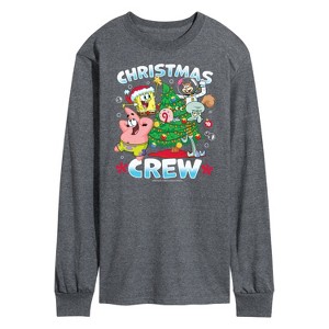 Men's - SpongeBob SquarePants - Christmas Crew Long Sleeve Graphic T-Shirt - 1 of 4