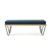 TiramisuBest Ottoman Bench - Light Grey Fabric Entryway Bench, 47.25"L x 17.5"W x 16.5"H - 4 of 4