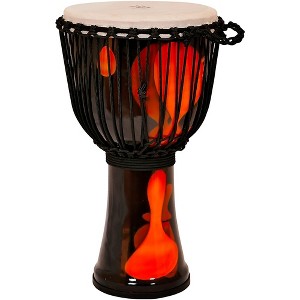 X8 Drums Lava Lamp Djembe, 7" Orange Multi Fade - 1 of 4