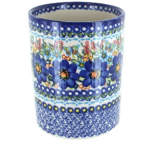 Blue Rose Polish Pottery 382 Vena Utensil Jar - 1 of 1