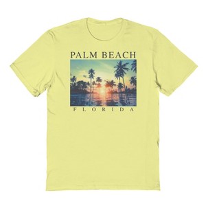 Rerun Island Men's Palm Beach Beach Photo Florida Short Sleeve Graphic Cotton T-shirt - 1 of 1