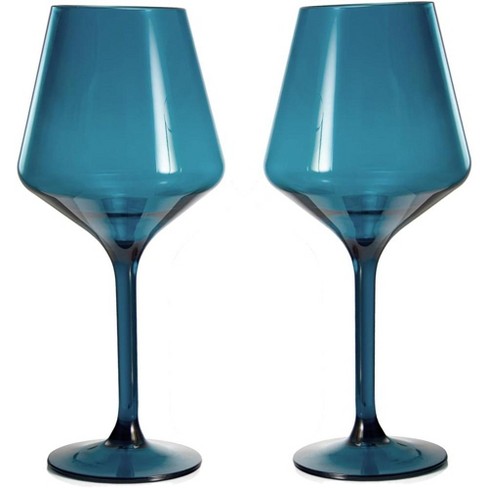 Berkware Luxurious Sparkling Studded Wine Goblet With Elegant Rim Design -  14.7oz : Target