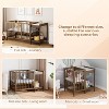JOYMOR 8 in 1 Convertible Crib with Changer, Include 2” Mattress, Converts to Bassinet, Mid Crib, Full Size Crib, Daybed,Toddler Bed and Playard - 3 of 4