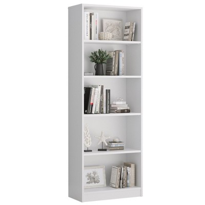 AZL1 Life Concept Decorative Bookshelf Freestanding Bookcase with Adjustable Shelves, 5 Layer for Offices, Living Rooms, White, 11.6"*24.4"*68.9"