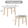 NicBex Dining Table 35.4" Modern Foldable Dining Table with Rubber Wooden Legs for Kitchen, Dining Room - 4 of 4