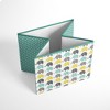 Bacati - Elephants Mint/Yellow/Gray Fabric Storage Box/Tote Large - 4 of 4