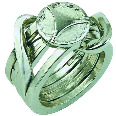 University Games Hanayama Level 5 Cast Metal Brain Teaser Puzzle - Ring II
