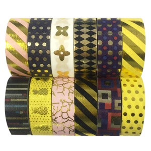 Wrapables Washi Tapes Decorative Masking Tapes, Set of 12 - 1 of 4
