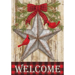 Briarwood Lane Christmas Garden Flag 12x18 For Outdoor Festive Barnstar Winter For Christmas Garden Flag Flags For Outside - 1 of 4