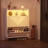 Aheaplus Shoes Cabinet with Motion Sensor, Open Storage Cabinet Holds 16 Pairs - 3 of 4