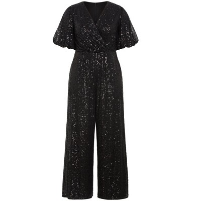 Avenue Nada Sequin Puff Sleeve Jumpsuit - image 5