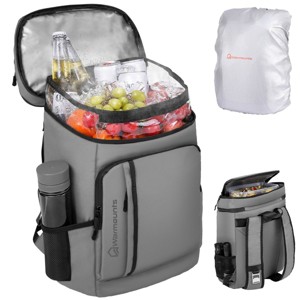 WARMOUNTS 34qt Insulated Backpack Cooler 36 Cans Soft Cooler with 2 Compartment - 1 of 4