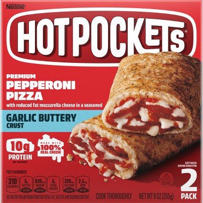 Hot Pockets Frozen Garlic Buttery Crust Pepperoni Pizza Sandwiches - 9oz/2ct