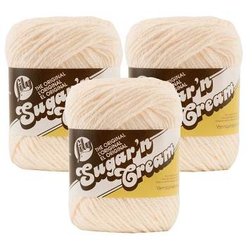 Lily Sugar'n Cream Cotton Cone Yarn, 14 oz, Soft Ecru, 1 Cone