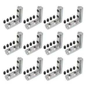 Unique Bargains Zinc Alloy Corner Connectors with M5 Screws for 3030 Series L-Shape Interior Joint Brackets - 1 of 4