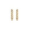 GILDED 1/10, 1/4 ct t.w. Lab Grown Diamonds Hoops Earrings in 14KT Gold Plated Sterling Silver - 2 of 4