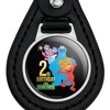 Sesame Street Sesame Street 2nd Birthday Black Leather Keychain - 3 of 4