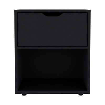 NicBex 19.7 inch High Nightstand with 1 Drawer,Side Table with Free Handle and Open Shelf,Bedside Table for Bedroom,Living Room,White/Gray/Black