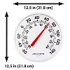 AcuRite Indoor Outdoor Thermometer, 12.5 inches Wall Mount, White with Easy to Read Large Black Numbers - 2 of 4