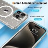 Entronix [Magnetic] Case Compatible with iPhone 16 Plus - [Hard Back] Glitter Clear - 4 of 4