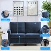 Mjkone Chenille Fabric Modern 3-Seater Sofa Couch/Loveseat Sofa/Single Sofa Armchair  with Rivet Design,Living Room Sofa - 4 of 4