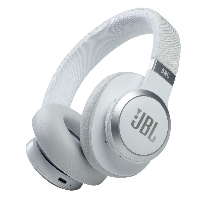 JBL Live 660NC Wireless Over-Ear Noise Cancelling Headphones (White)., 1 of 15