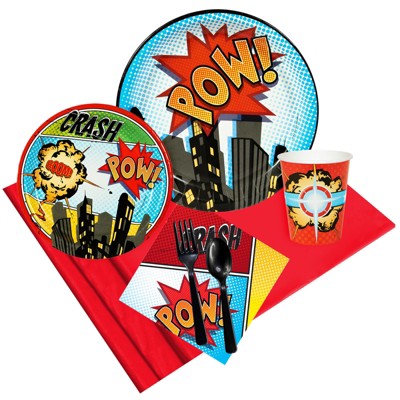 8ct Superhero Comics Party Pack