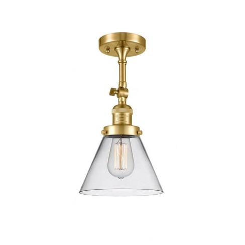 Innovations Lighting Cone 1 - Light Semi-Flush Mount in  Satin Gold - image 1 of 1