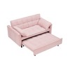 54.3" Fabric 2-Seater Sofa Bed with 2 Pillows & High-Density Sponge Cushioning - 4 of 4