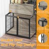42.5 Inch Dog Cage Furniture with Shelves Storage - Large Dog Cage with Dividers, Durable Indoor Kennel, Easy Entry and Exit Pet Fence - 4 of 4