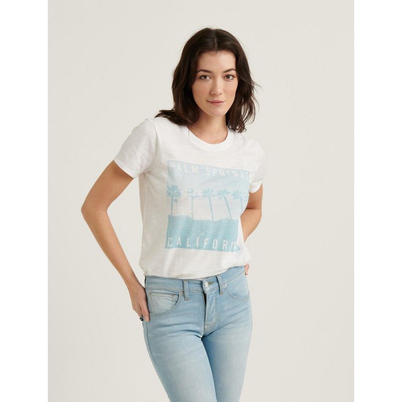 Lucky Brand Women's Palm Springs Vintage Tee - White, 1 of 5