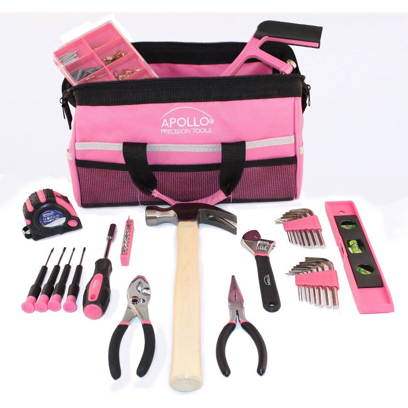 Apollo Tools 201pc DT0020P Household Tool Kit in a Soft Sided Tool Bag Pink, 4 of 12