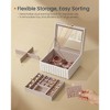 SONGMICS HOME ANAH Collection - 2-Tier Jewelry Box with Mirror, Jewelry Organizer, Removable Tray, PU Surface with Stitching - 3 of 4
