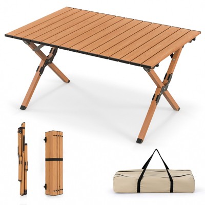 Lifetime Picnic Table COSTWAY 28'' X 43'' Roll-Up Aluminum Beach