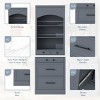 83.7'' Tall Pantry Cabinet with Faux Marble Top, 5 Drawers and Adjustable Shelf, Freestanding Kitchen Storage Hutch-3irtyhousy - 2 of 4