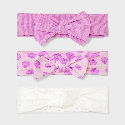 Image of Baby Girls' 3pk Soft Hair Headbands - Cat & Jack™ Purple