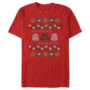Men's Star Wars Ugly Christmas Darth Vader T-Shirt - 1 of 4