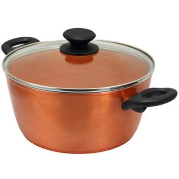 Gibson Eco Friendly Home Hummington 4.5 Quart Dutch Oven with Lid in Metallic Copper