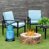 Tangkula Outdoor 40000 BTU Gas Fire Pit Table Electronic Propane Ignition Lava Rock BrownGrey - 3 of 4