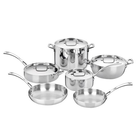 Cuisinart French Classic 10pc Stainless Steel Tri-ply Cookware Set