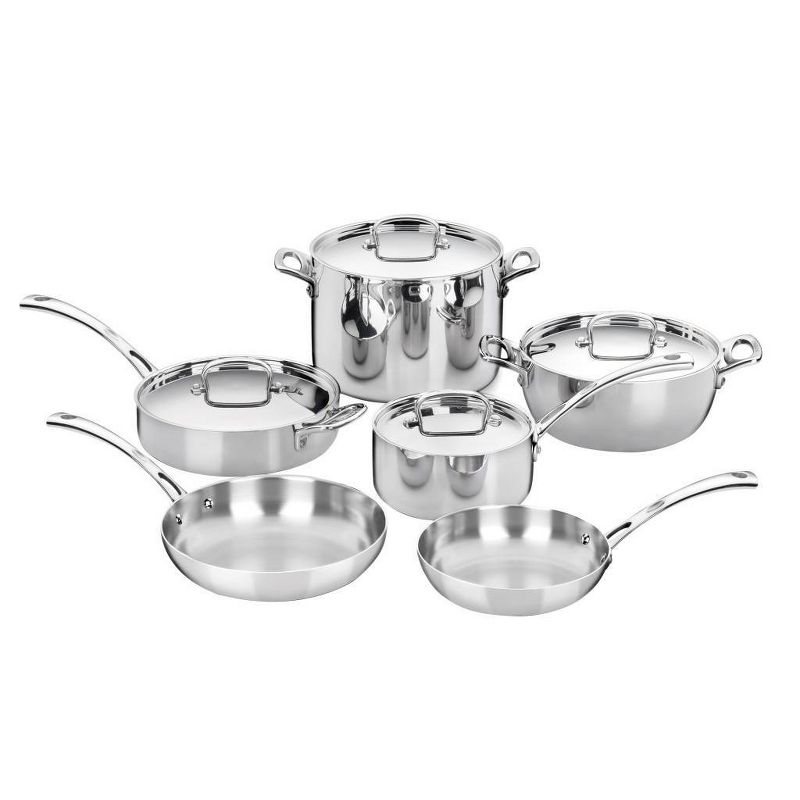 Cuisinart French Classic 10pc Stainless Steel Tri-Ply Cookware Set - FCT-10, 1 of 11