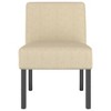 vidaXL Slipper Chair Cream Polyester Single Tough Slipper Chair - 3 of 4