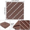 Syemin Carpet Tiles Plastic 44 Packs of Terrace Decking Tiles, Waterproof for All-Weather Use, Backyard Pool Decking Tiles, Brown, 12"*12"*0.8" - 3 of 4