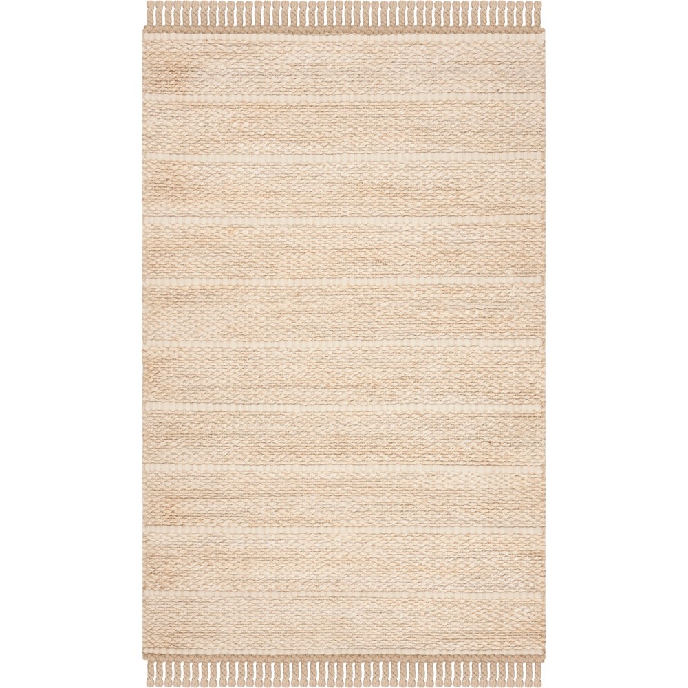 3'x5' Nita Solid Woven Rug Ivory/Ivory - Safavieh