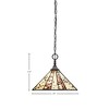 Toltec Lighting Any 1 - Light Pendant in  Dark Granite with 14" Fiesta Art Glass Shade - 2 of 2