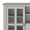 53" Solid Wood Tall TV Media Stand with Handcrafted Finish, Cord Management, and Tempered Glass Doors for Living Room and Bedroom - 2 of 4