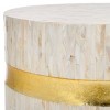 Perla Mosaic Round Side Table - TRB1007A - Pink Champagne/Gold - Safavieh - 3 of 4